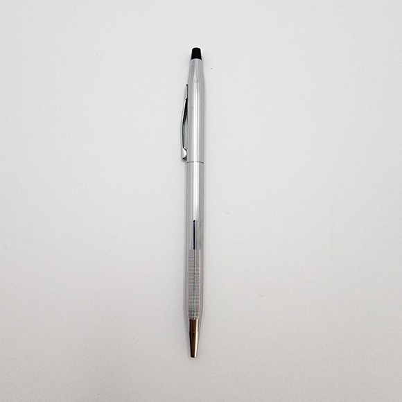 Cross Stitch Other - Vintage Cross Classic Century Lustrous Chrome Ballpoint Pen Knurled Grip MadeUSA